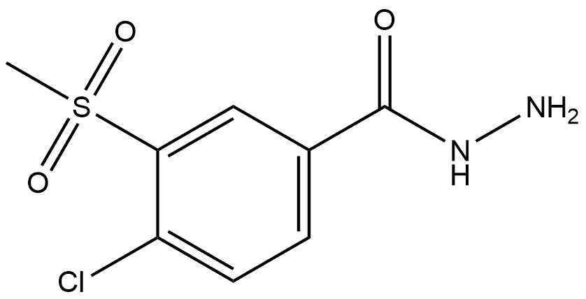 4-Chloro-3-(methylsulfonyl)benzoic acid hydrazide 结构式