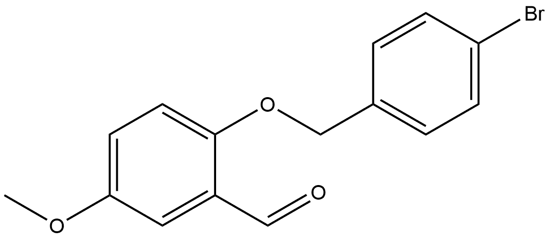 2-[(4-Bromophenyl)methoxy]-5-methoxybenzaldehyde 结构式