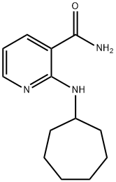 3-Pyridinecarboxamide, 2-(cycloheptylamino)- 结构式