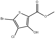 5-溴-4-氯-3-羟基噻吩-2-羧酸甲酯 结构式