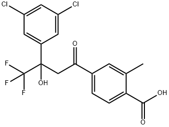 Benzoic acid, 4-[3-(3,5-dichlorophenyl)-4,4,4-trifluoro-3-hydroxy-1-oxobutyl]-2-methyl-