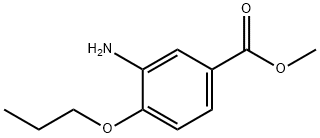 3-氨基-4-丙氧基苯甲酸甲酯 结构式