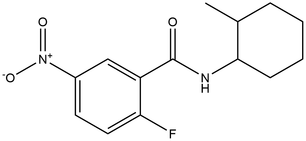 2-fluoro-N-(2-methylcyclohexyl)-5-nitrobenzamide 结构式