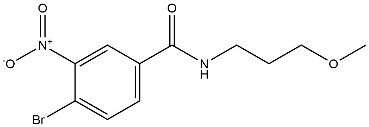 4-bromo-N-(3-methoxypropyl)-3-nitrobenzamide 结构式