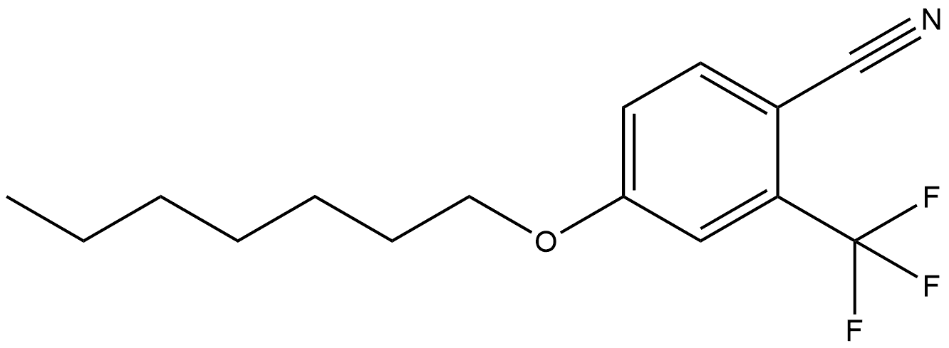 4-(Heptyloxy)-2-(trifluoromethyl)benzonitrile 结构式