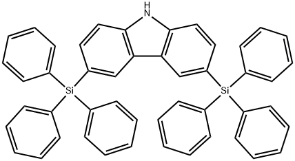 9H-Carbazole, 3,6-bis(triphenylsilyl)- 结构式