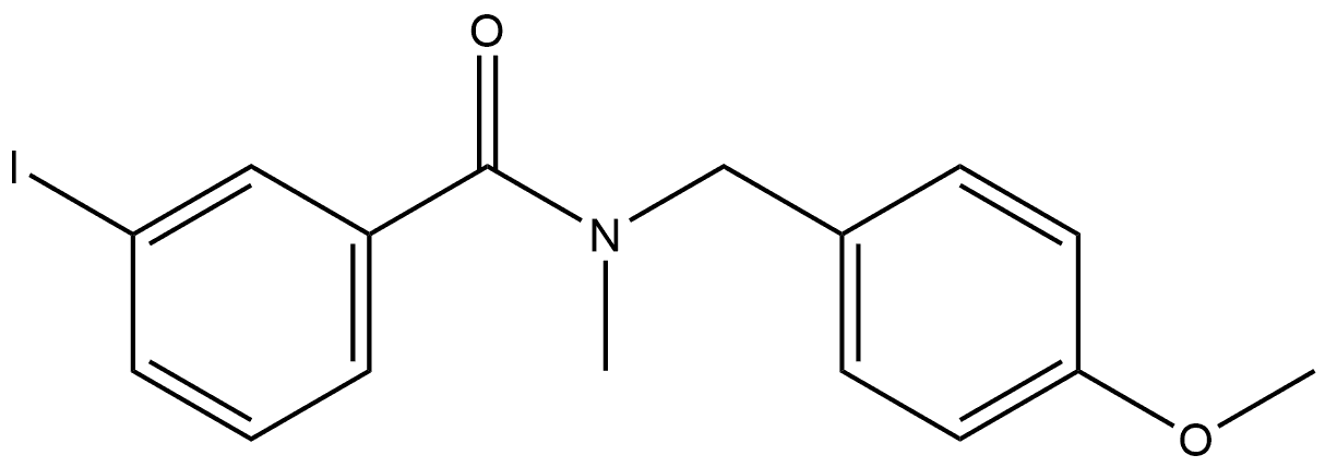 3-Iodo-N-[(4-methoxyphenyl)methyl]-N-methylbenzamide 结构式