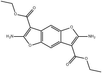 Benzo[1,2-b:4,5-b']difuran-3,7-dicarboxylic acid, 2,6-diamino-, 3,7-diethyl ester 结构式