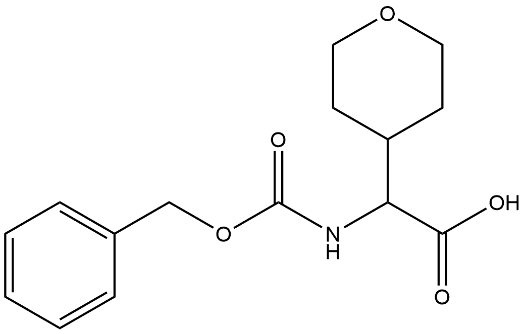 2H-Pyran-4-acetic acid, tetrahydro-α-[[(phenylmethoxy)carbonyl]amino]- 结构式