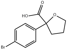 2-(4-Bromophenyl)tetrahydro-2-furancarboxylic acid 结构式