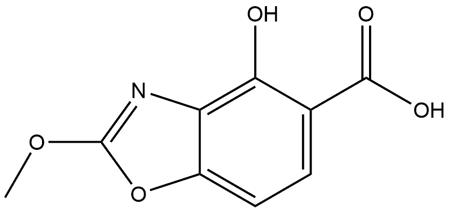 4-hydroxy-2-methoxy-1,3-benzoxazole-5-carboxylic acid 结构式