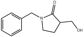 3-(羟甲基)-1-(苯基甲基)-2-吡咯烷酮 结构式