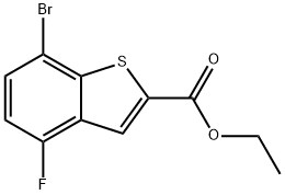 7-溴-4-氟-苯并噻吩-2-甲酸乙酯 结构式