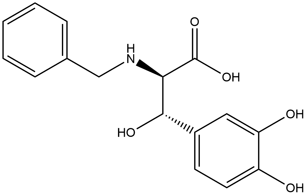 D-Tyrosine, β,3-dihydroxy-N-(phenylmethyl)-, (βS)-rel- 结构式
