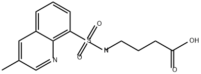 4-(3-methylquinoline-8-sulfonamido)butanoic acid 结构式