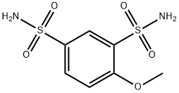 4-甲氧基苯-1,3-二磺酰胺 结构式