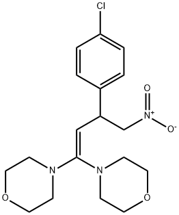 Morpholine, 4,4'-[3-(4-chlorophenyl)-4-nitro-1-buten-1-ylidene]bis- 结构式