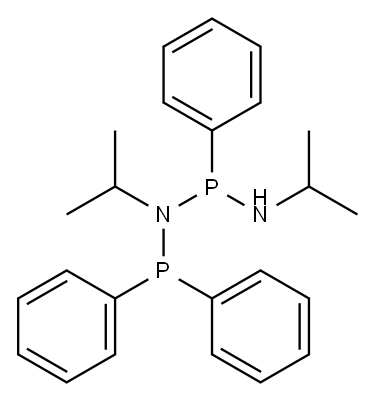 N-(二苯基膦)-N,N′-双(1-甲基乙基)-P-苯基膦二胺 结构式