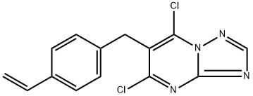 5,7-二氯-6-[(4-乙烯基苯基)甲基] [1,2,4]三唑并[1,5-A]嘧啶 结构式