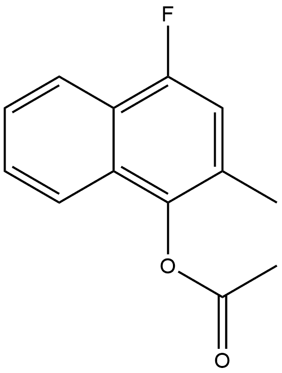 1-Naphthalenol, 4-fluoro-2-methyl-, 1-acetate 结构式