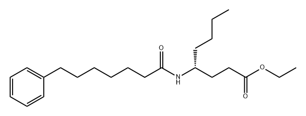 Octanoic acid, 4-[(1-oxo-7-phenylheptyl)amino]-, ethyl ester, (4R)- 结构式