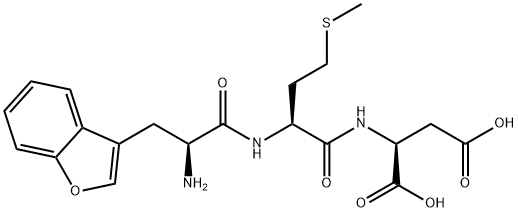 L-Aspartic acid, N-[N-[3-(3-benzofuranyl)-L-alanyl]-L-methionyl]- (9CI) 结构式