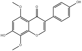 7-Hydroxy-3-(4-hydroxyphenyl)-5,8-dimethoxy-4H-chromen-4-one 结构式