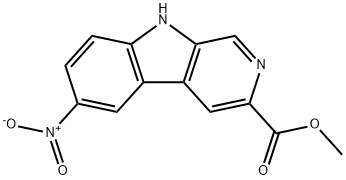 9H-Pyrido[3,4-b]indole-3-carboxylic acid, 6-nitro-, methyl ester 结构式