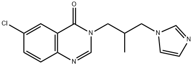 3-(3-(1H-Imidazol-1-yl)-2-methylpropyl)-6-chloroquinazolin-4(3H)-one 结构式