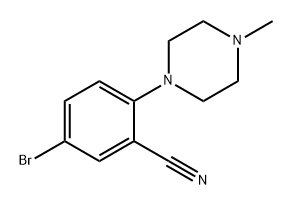 Benzonitrile, 5-bromo-2-(4-methyl-1-piperazinyl)- 结构式