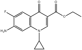 7-氨基-1-环丙基-6-氟-4-氧代-1,4-二氢喹啉-3-羧酸乙酯 结构式