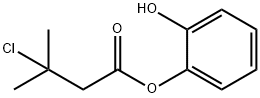 Butanoic acid, 3-chloro-3-methyl-, 2-hydroxyphenyl ester 结构式