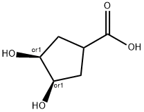 Cyclopentanecarboxylic acid, 3,4-dihydroxy-, (3R,4S)-rel- 结构式