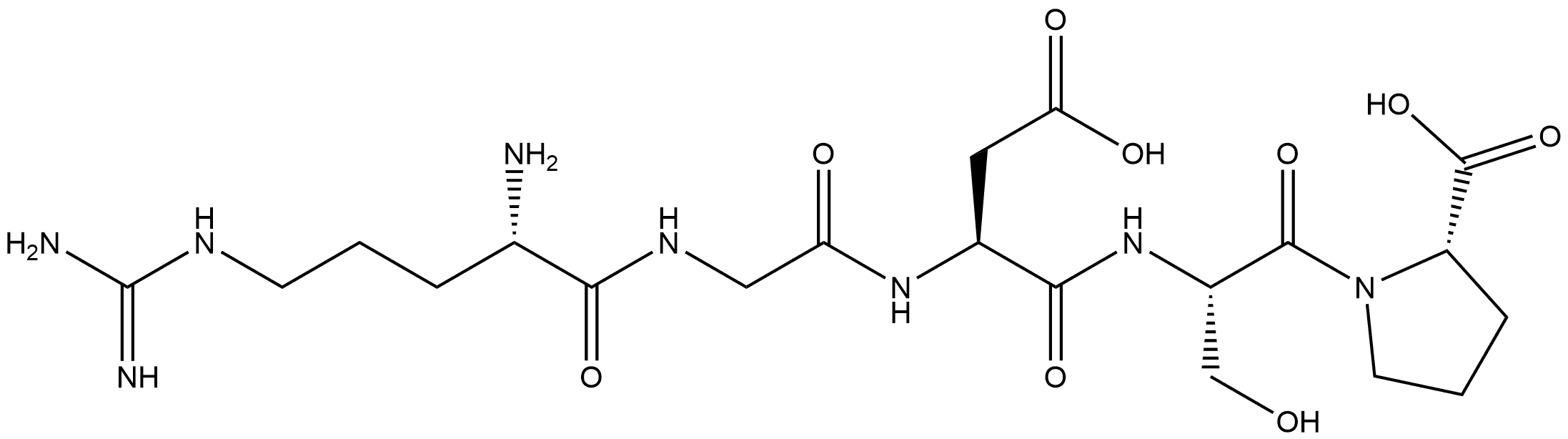 H-ARG-GLY-ASP-SER-PRO-OH TRIFLUOROACETATE SALT 结构式