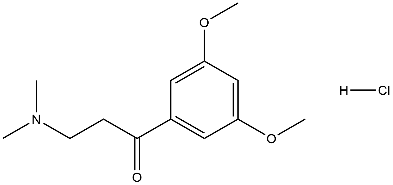 1-(3,5-二甲氧基苯基)-3-(二甲氨基)-1-丙酮盐酸盐 结构式