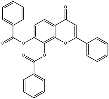 4H-1-Benzopyran-4-one, 7,8-bis(benzoyloxy)-2-phenyl- 结构式