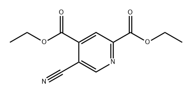 5-氰基吡啶-2,4-二羧酸二乙酯 结构式