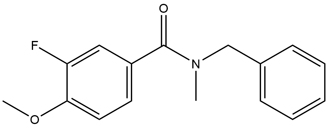 3-Fluoro-4-methoxy-N-methyl-N-(phenylmethyl)benzamide 结构式