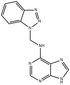 N-(1H-1,2,3-Benzotriazol-1-ylmethyl)-9H-purin-6-amine 结构式