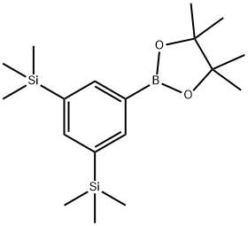 3,5-双(三甲基硅基)苯硼酸频哪醇酯 结构式