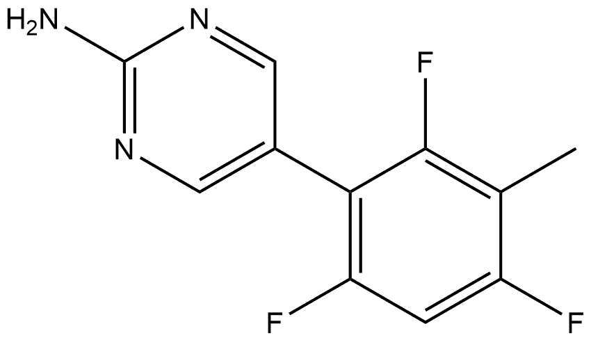 5-(2,4,6-Trifluoro-3-methylphenyl)-2-pyrimidinamine 结构式