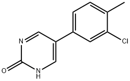 5-(3-Chloro-4-methylphenyl)-2-hydroxypyrimidine 结构式