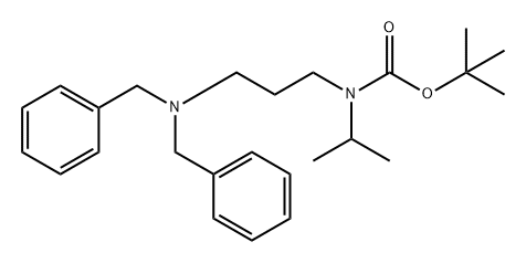 Carbamic acid, N-[3-[bis(phenylmethyl)amino]propyl]-N-(1-methylethyl)-, 1,1-dimethylethyl ester 结构式