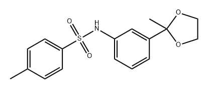 Benzenesulfonamide, 4-methyl-N-[3-(2-methyl-1,3-dioxolan-2-yl)phenyl]- 结构式