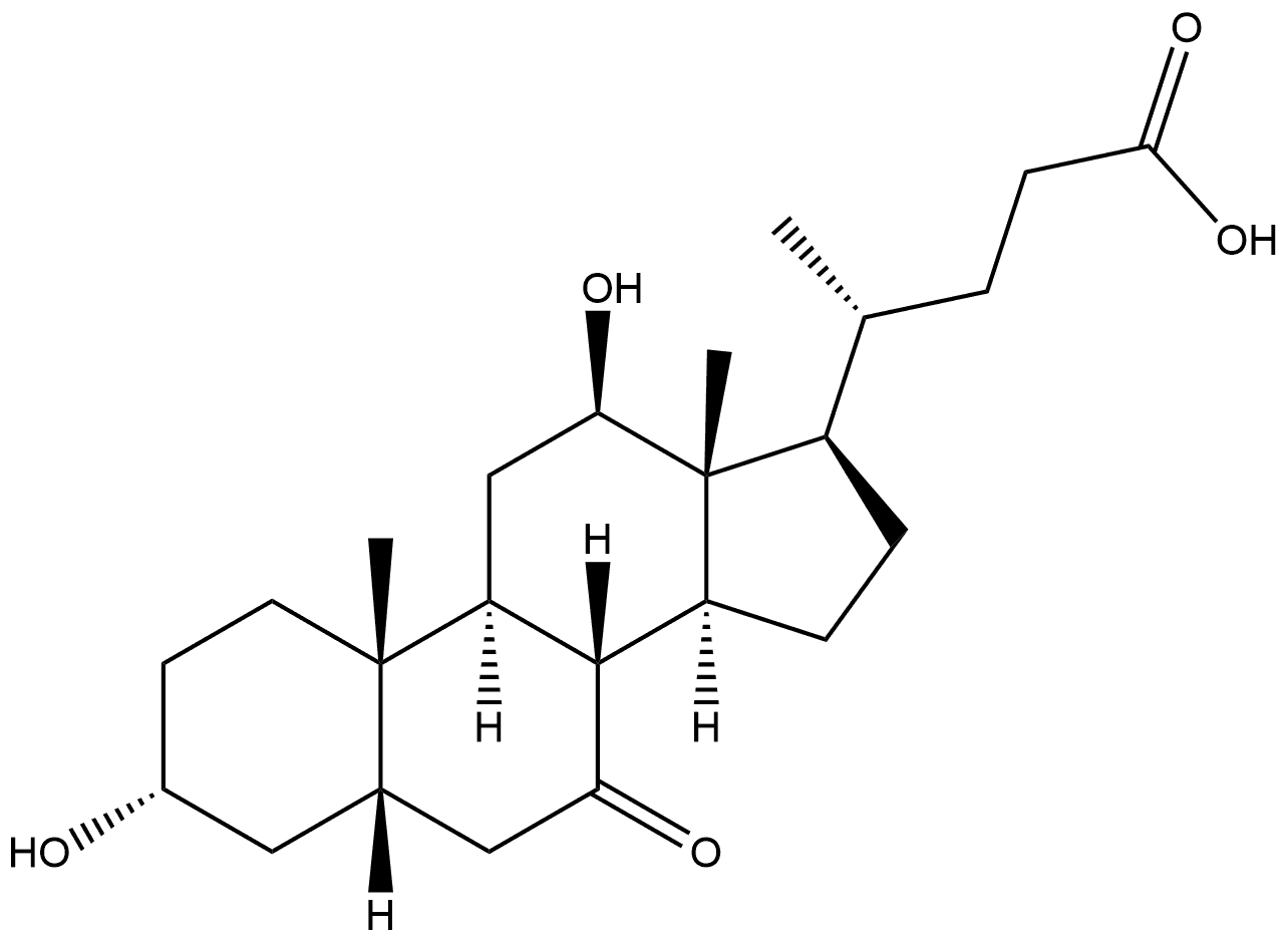 Cholan-24-oic acid, 3,12-dihydroxy-7-oxo-, (3α,5β,12β)- 结构式