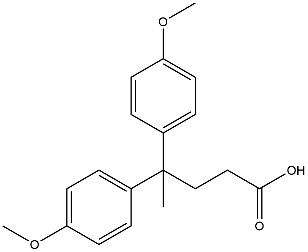 Benzenebutanoic acid, 4-methoxy-γ-(4-methoxyphenyl)-γ-methyl- 结构式