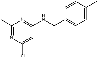 4-Pyrimidinamine, 6-chloro-2-methyl-N-[(4-methylphenyl)methyl]- 结构式