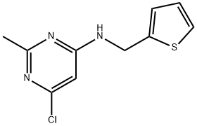 4-Pyrimidinamine, 6-chloro-2-methyl-N-(2-thienylmethyl)- 结构式