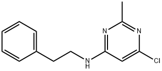 4-Pyrimidinamine, 6-chloro-2-methyl-N-(2-phenylethyl)- 结构式