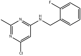 4-Pyrimidinamine, 6-chloro-N-[(2-fluorophenyl)methyl]-2-methyl- 结构式